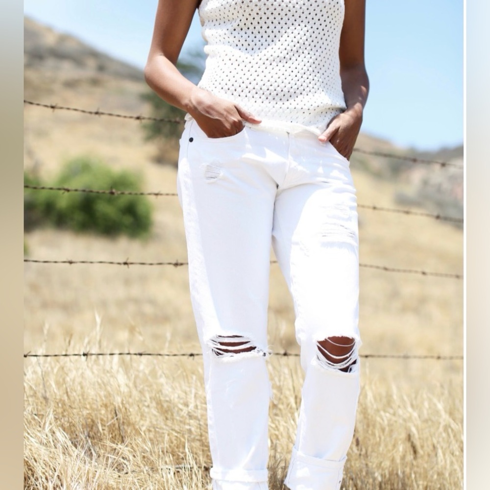 Sincerely Jules White Cropped Jeans - Picture 1 of 10